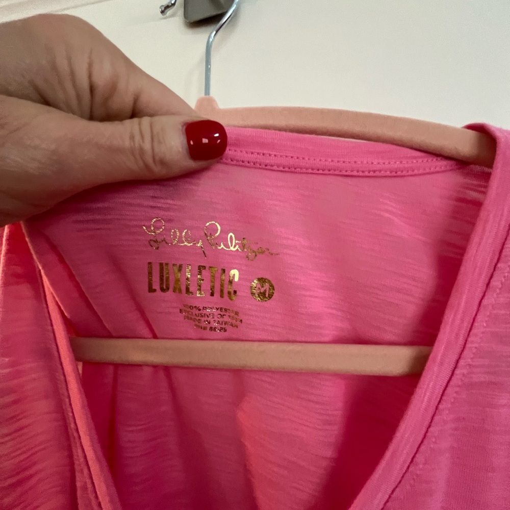 Lilly Pulitzer Luxletic pink shirt. Size medium.